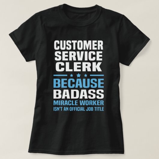 顧客サービス担当者 Tシャツ (デザイン正面)
