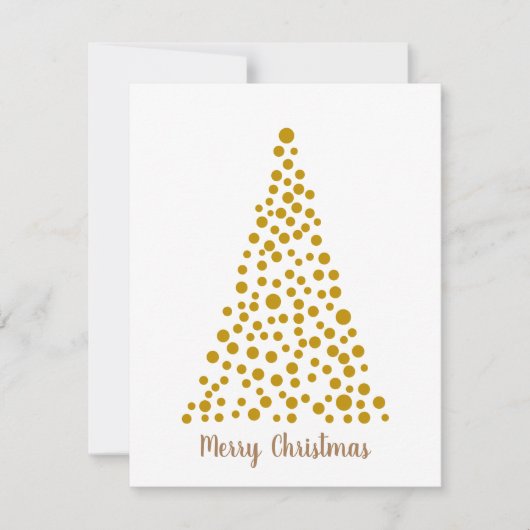 顧客シンプル向けミニマルクリスマスツリーカード ノートカード (正面)