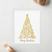 顧客シンプル向けミニマルクリスマスツリーカード ノートカード (正面/裏面インサイチュ)