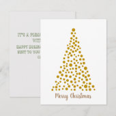 顧客シンプル向けミニマルクリスマスツリーカード ノートカード (正面/裏面)