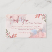 顧客パーソナライズされたサンキューカード 名刺 (正面)