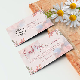 顧客パーソナライズされたサンキューカード 名刺