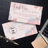 顧客パーソナライズされたサンキューカード 名刺