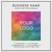 顧客ビジネスロゴ文字テンプレート光沢(大) シール (正面)