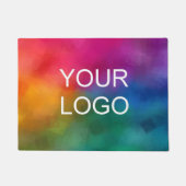 顧客ビジネスロゴ追加文字かわいいテンプレート ドアマット (正面)