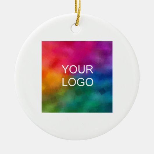 顧客ビジネスロゴQRコードシンプルテンプレート セラミックオーナメント (正面)