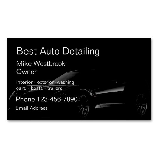 顧客ビジネス用磁石の詳細を自動で表示 マグネット名刺 (正面)