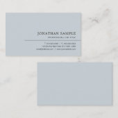 顧客モダンシンプルプロフェッショナルエレガントシルバー 名刺 (正面/裏面)