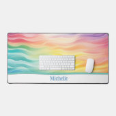 顧客ユニーク虹色デスクマット デスクマット (キーボード&マウス)