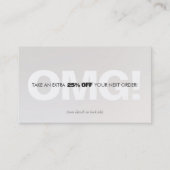 顧客ロイヤリティ割引クーポン報酬 割引カード (正面)