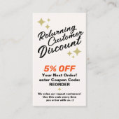 顧客ロイヤリティ割引クーポン 割引カード (正面)