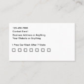 顧客ロイヤリティ洗車名刺 名刺 (裏面)