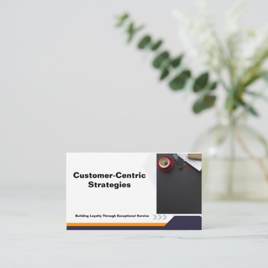 顧客中心戦略プレゼンテーション 名刺 (スタンド正面)