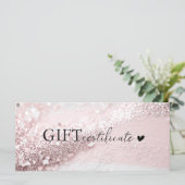 顧客固有のピンクシルバーグリッター、ビジネス (スタンド正面)