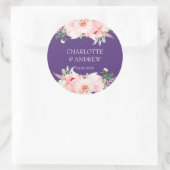 顧客固有のフローラ結婚の ラウンドシール (バッグ)