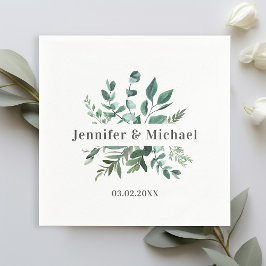 顧客固有のモノグラム葉付きナプキン スタンダードカクテルナプキン