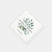 顧客固有のモノグラム葉付きナプキン スタンダードカクテルナプキン (角)