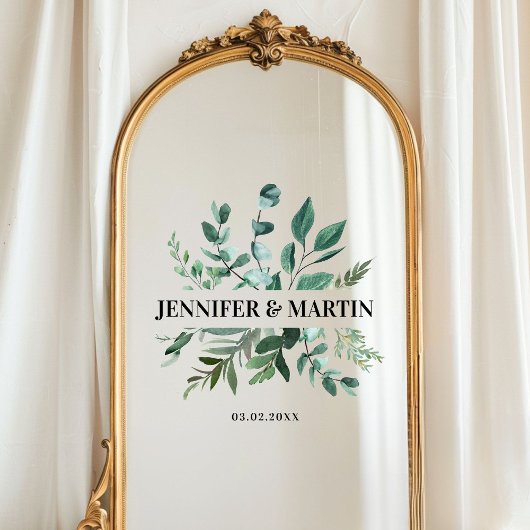 顧客固有のユーカリ結婚プス ウィンドウサイン