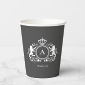 顧客固有のロゴMonogram Wappen紙カップ 紙コップ (裏面)