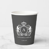 顧客固有のロゴMonogram Wappen紙カップ 紙コップ (正面)
