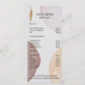 顧客固有のRosegoldグリッター価格表 (正面/裏面)