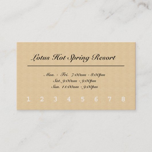 顧客報酬パンチカード ロイヤリティカード (正面)