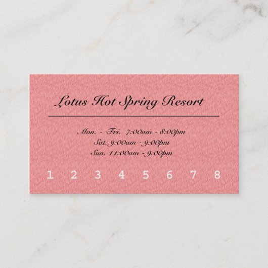 顧客報酬パンチカード ロイヤリティカード (正面)