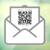 顧客婚約ミニマリスト封筒QRコード ウィンドウサイン (シート3)