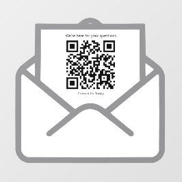 顧客婚約ミニマリスト封筒QRコード ウィンドウサイン