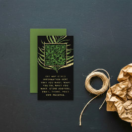 顧客注文用のリーフおよびQRコード挿入。 エンクロージャーカード