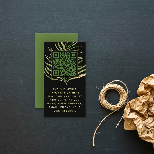 顧客注文用のリーフおよびQRコード挿入。 エンクロージャーカード