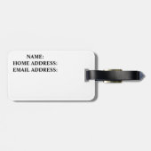 顧客用荷物のラベル ラゲッジタグ (裏面横)