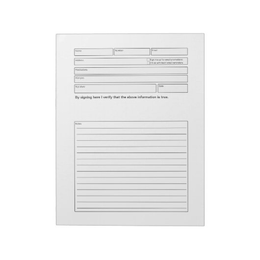 顧客相談型枠 ノートパッド (回転)