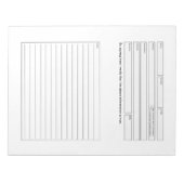 顧客相談型枠 ノートパッド (正面)