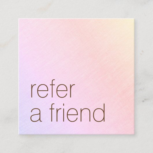 顧客紹介レインボーグラデーション美しい 紹介カード (正面)