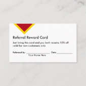 顧客紹介報酬カード 紹介カード (裏面)