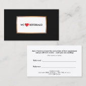 顧客紹介赤いハートカード 紹介カード (正面/裏面)