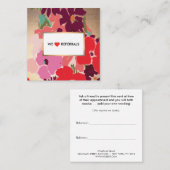 顧客紹介金ゴールド水カラーフローラ 紹介カード (正面/裏面)