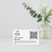 顧客VIP割引パッケージQRコードの作成 エンクロージャーカード (スタンド正面)