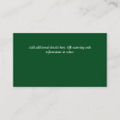 顧客VIP割引パッケージQRコードの作成 エンクロージャーカード (裏面)