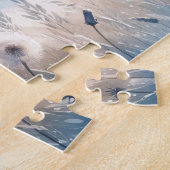 風お洒落に吹くタンポポ ジグソーパズル (側面)