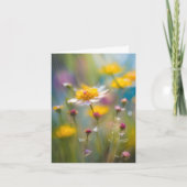 風お洒落の中の野の花 ノートカード (正面)