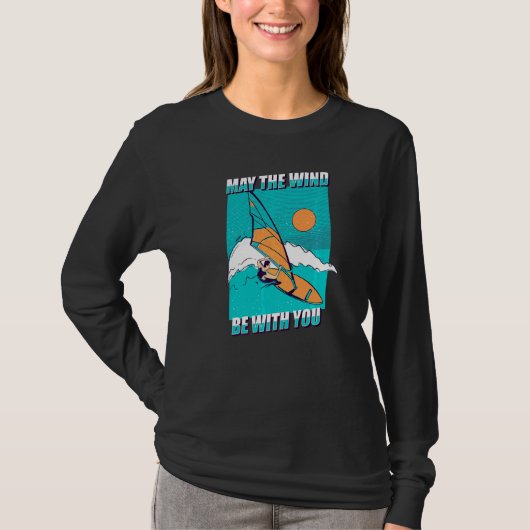 風があなたと一緒にウィングサーフィン海 Tシャツ (正面)