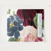 風がそよぐバーガンディーの結婚式バックドロップ写真撮影ブース タペストリー (正面(横))