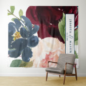 風がそよぐバーガンディー色の結婚式バックドロップ写真撮影ブース タペストリー (インサイチュ(横))