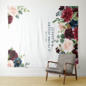 風がそよぐワインレッドの背景 フォトブース ウェディング タペストリー (インサイチュ(横))