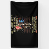 風が動くので、私たちの旗は飛ばない 横断幕 (縦)