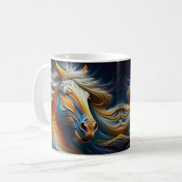 風が吹く馬。 コーヒーマグカップ
