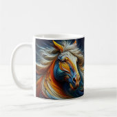 風が吹く馬。 コーヒーマグカップ (左)