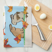 風が強い キッチンタオル (四つ折り)